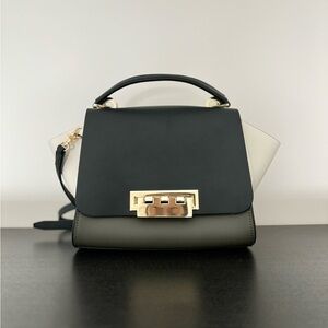 Zac Posen Eartha Colorblock Leather Crossbody Bag with Handle